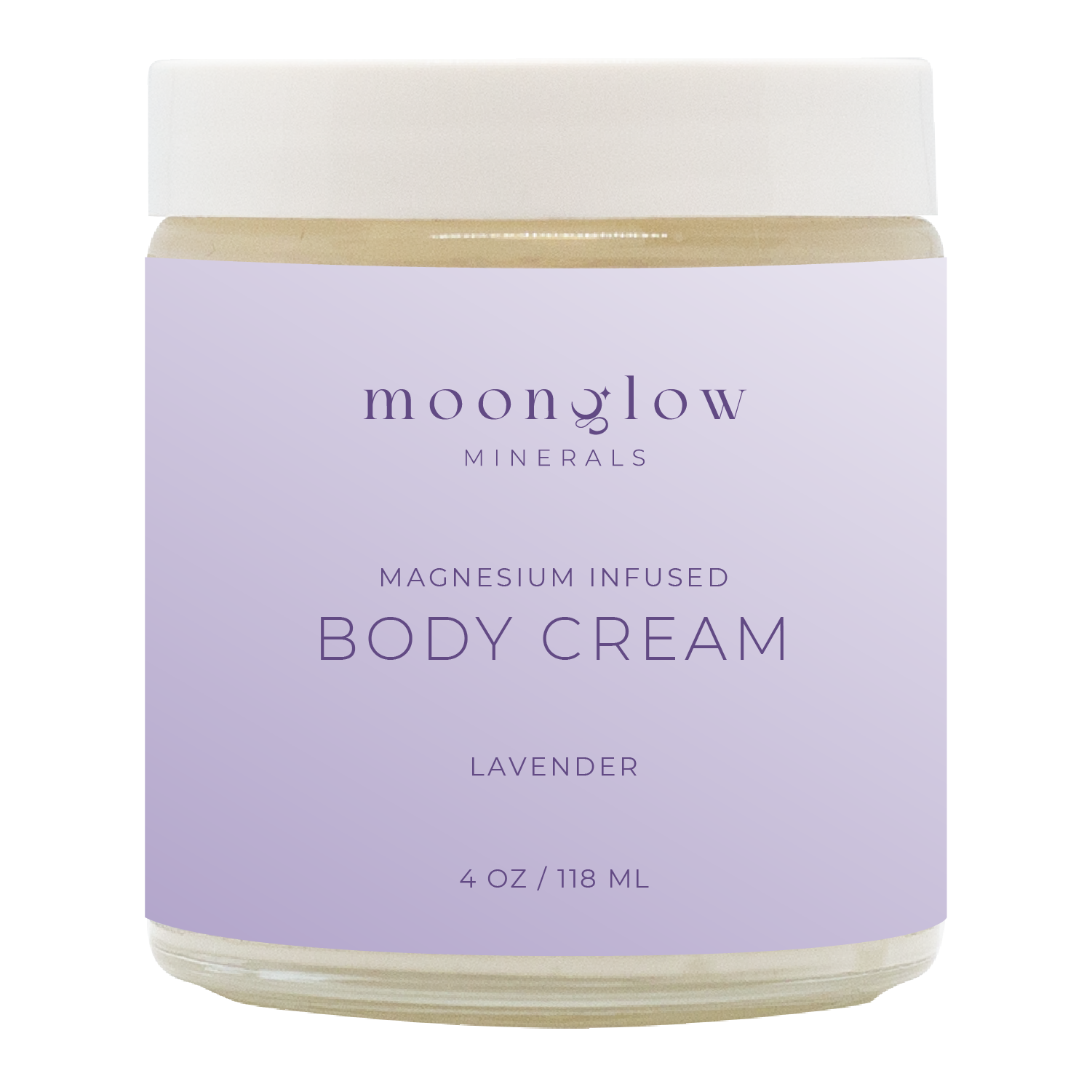 Magnesium Cream (4oz) Lavender Moonglow Minerals