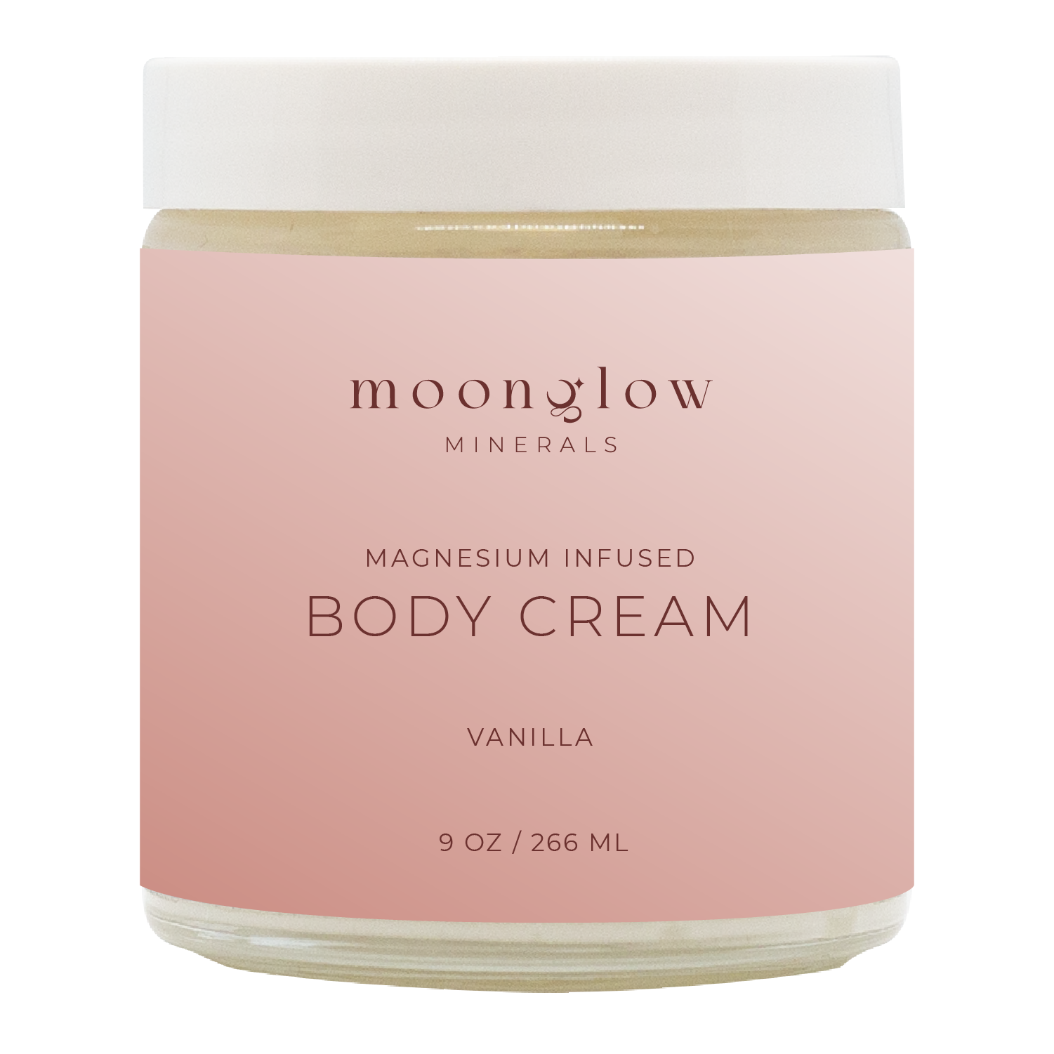 Magnesium Cream (9oz) Vanilla Moonglow Minerals